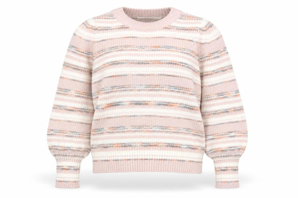 Yaya Women Multicoloured Striped Knit Crew Neck Jumper Size M