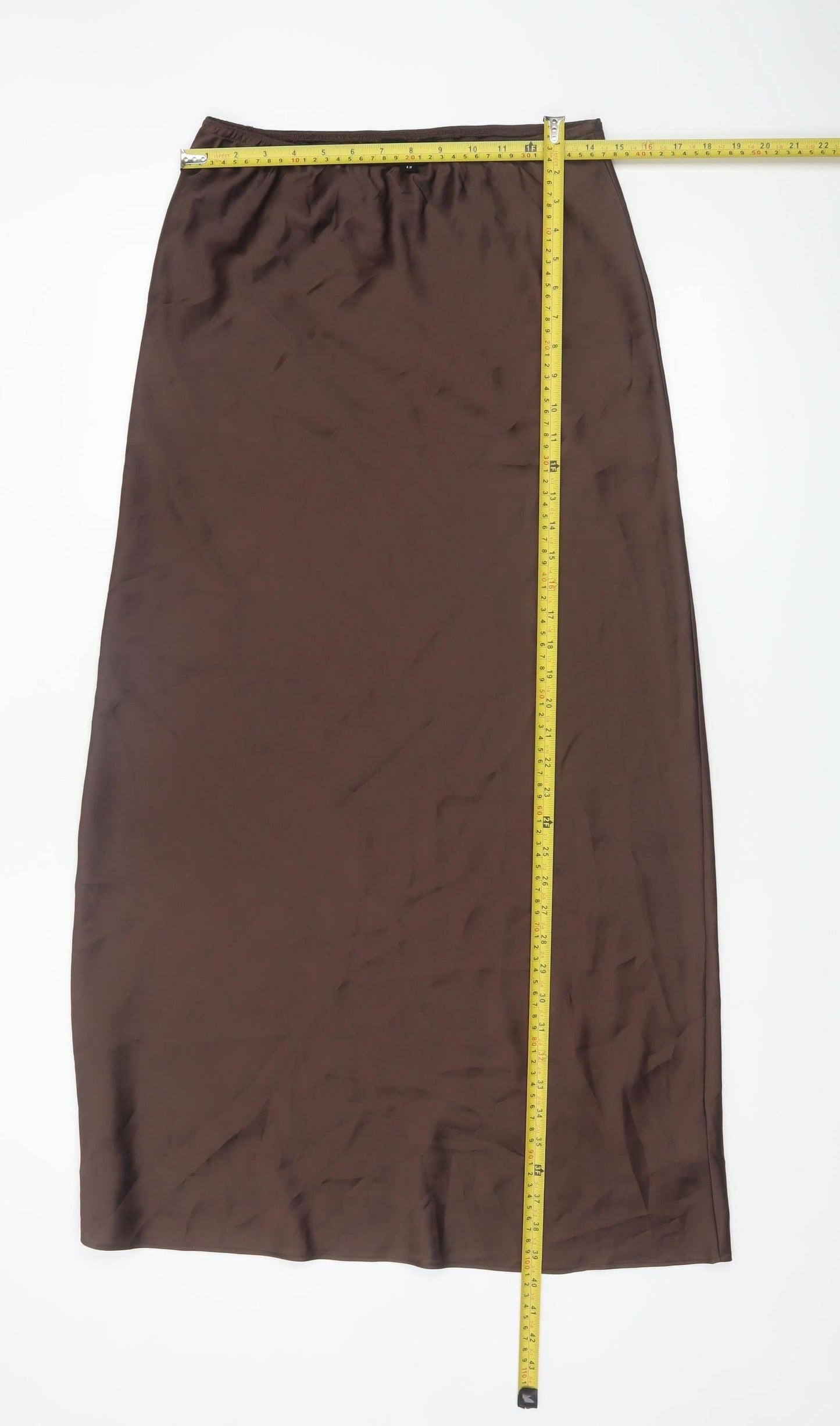 Wednesday's Girl Women's Brown Size 12 Midi Straight Skirt