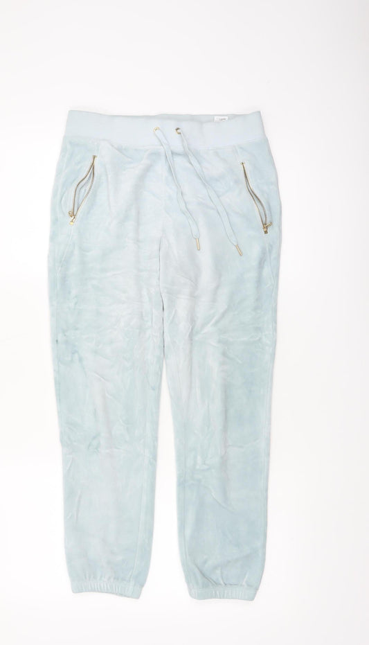 Juicy Couture Women's Blue Velour Jogger Trousers XS