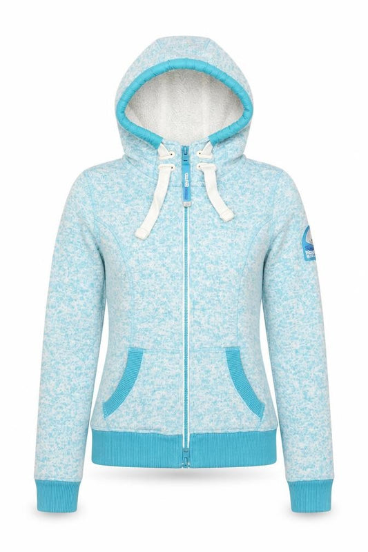 Superdry Womens Blue Full Zip Hoodie XS Fleece Lined Casual