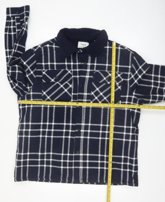 Firetrap Men's Blue Check Flannel Shirt Jacket XL