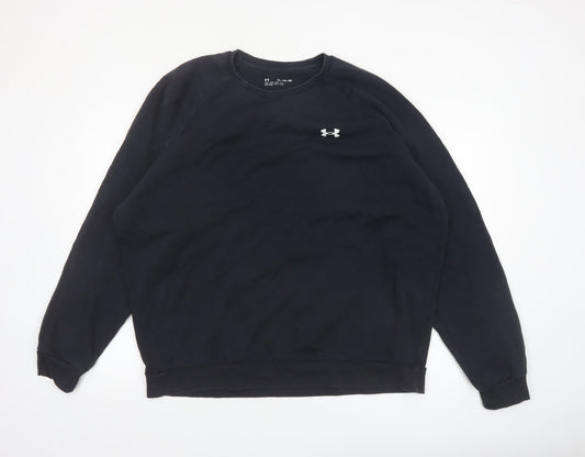 Under Armour Men Black 2XL Pullover Fleece Sweatshirt
