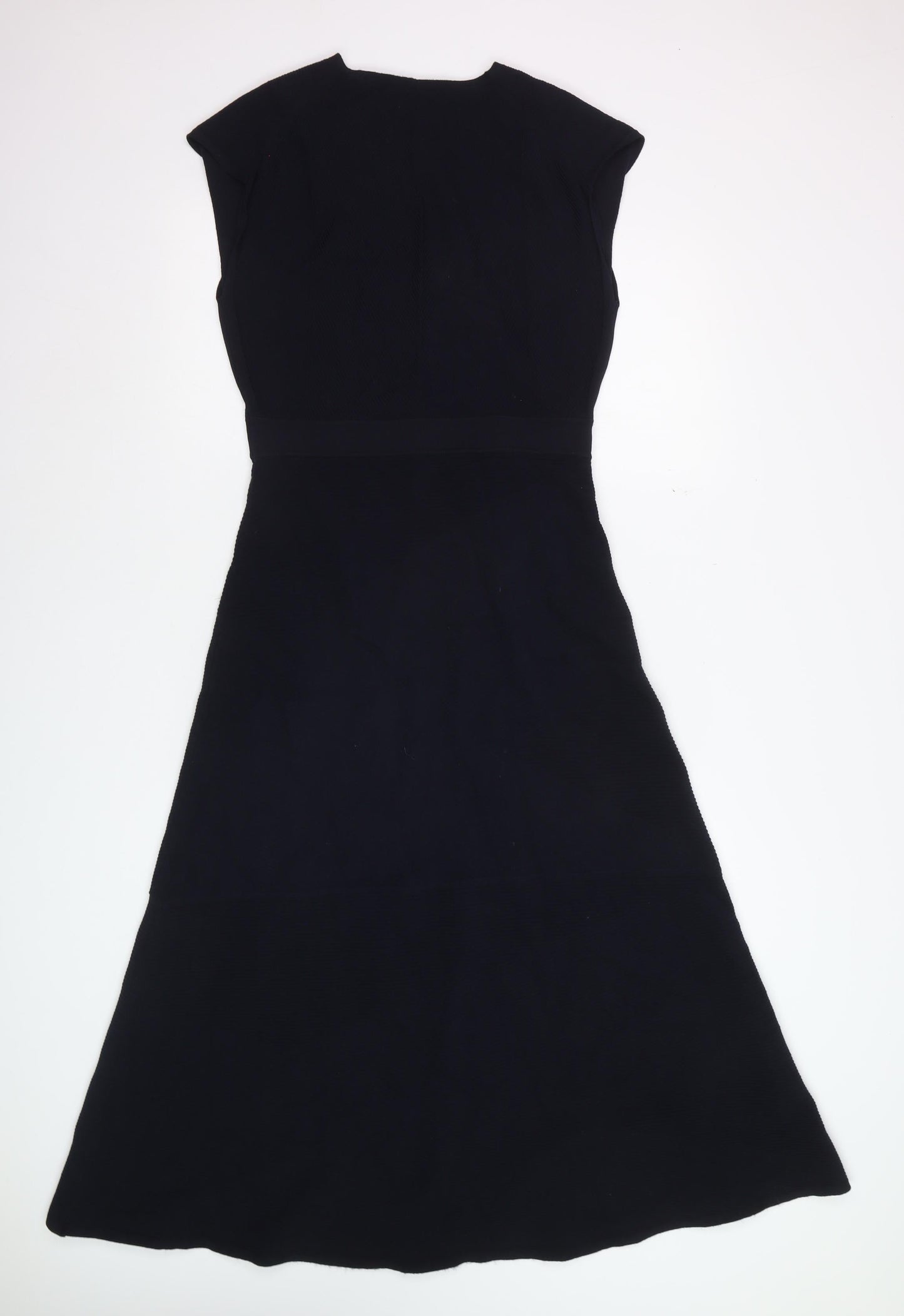The Fold Women's Black Fit & Flare Sleeveless Knee Length Dress Size 8
