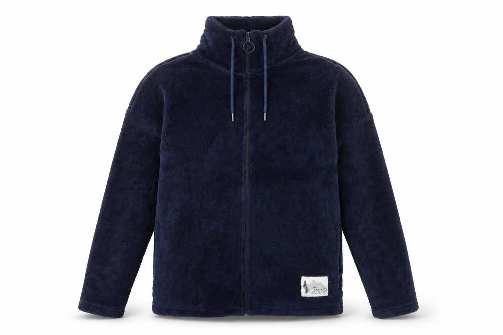 ESMARA Women’s Blue Fleece Full Zip Jacket Size S Soft Mid-Length Outdoor