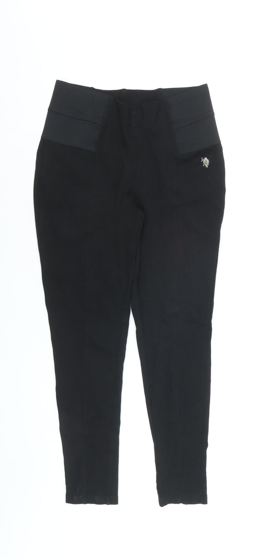 U.S. Polo Assn. Women's Black Stretch Leggings Size M