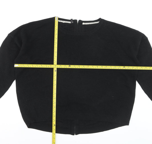 Anthology Women’s Black Plus Size 20/22 Rhinestone Back Zip Jumper