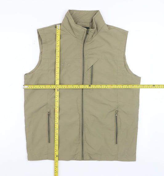 Outdoor Mens Beige XL Bodywarmer Waistcoat Hiking Gilet