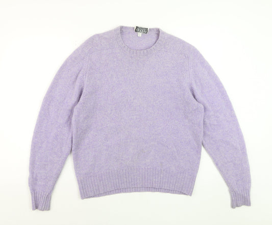 Jaeger Women’s Purple Wool Crew Neck Pullover Jumper Size L