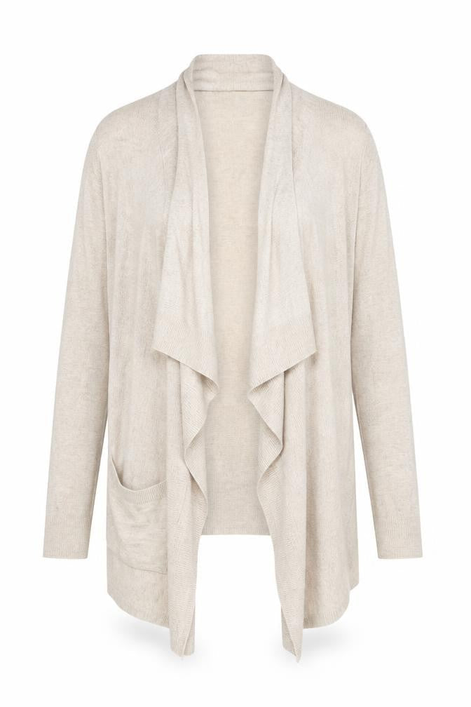Marks & Spencer Women Beige Size 10 Lightweight Open Cardigan