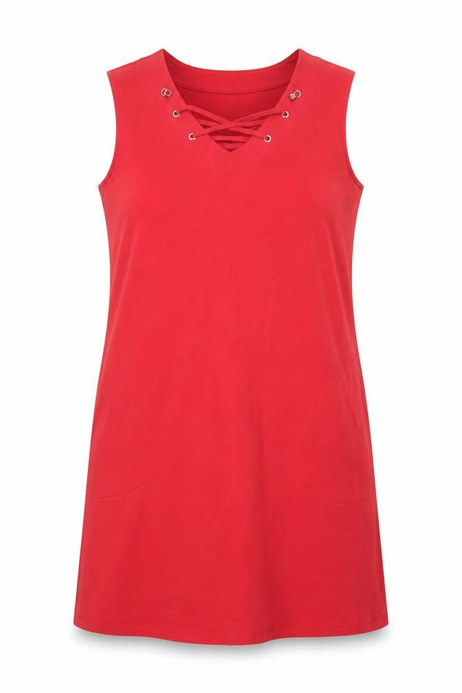 d&co Active Women Red Sleeveless Shift Dress Size L