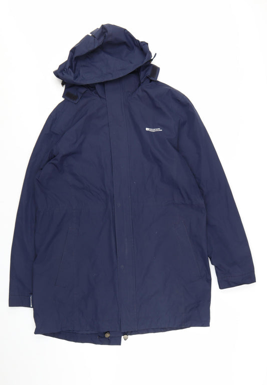 Mountain Warehouse Women's Blue Long Waterproof Parka Coat UK 18