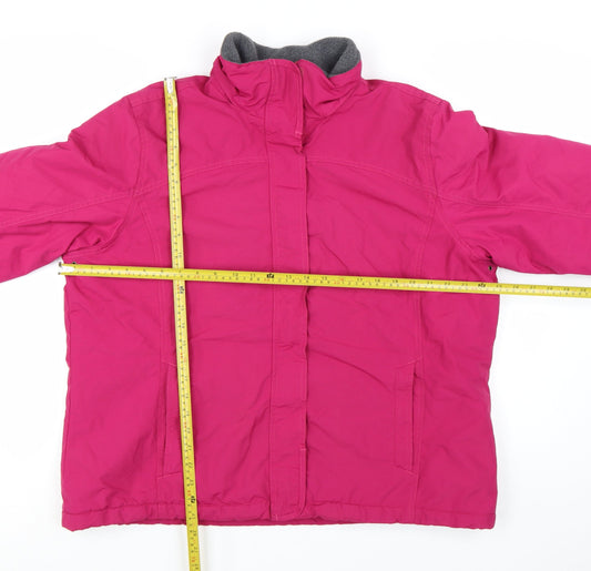 Lands' End Women's Pink XL Puffer Jacket Nylon Winter Coat