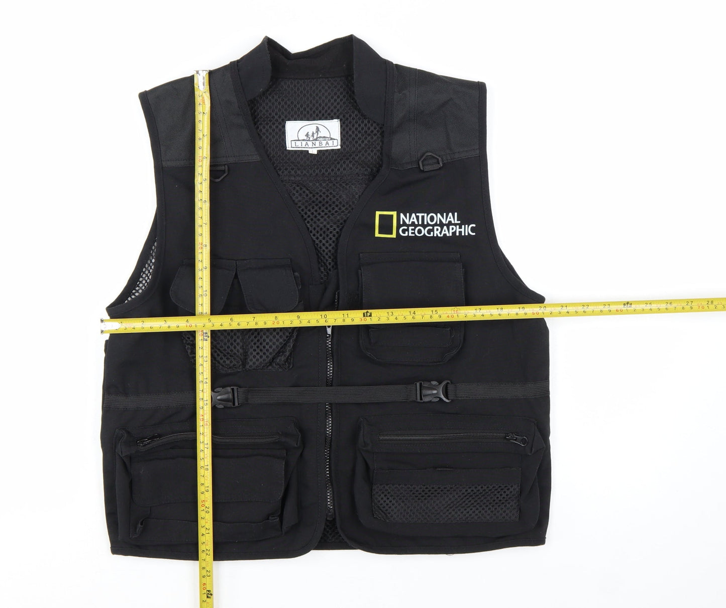 Lianbai National Geographic Men's Black Lightweight Utility Vest L