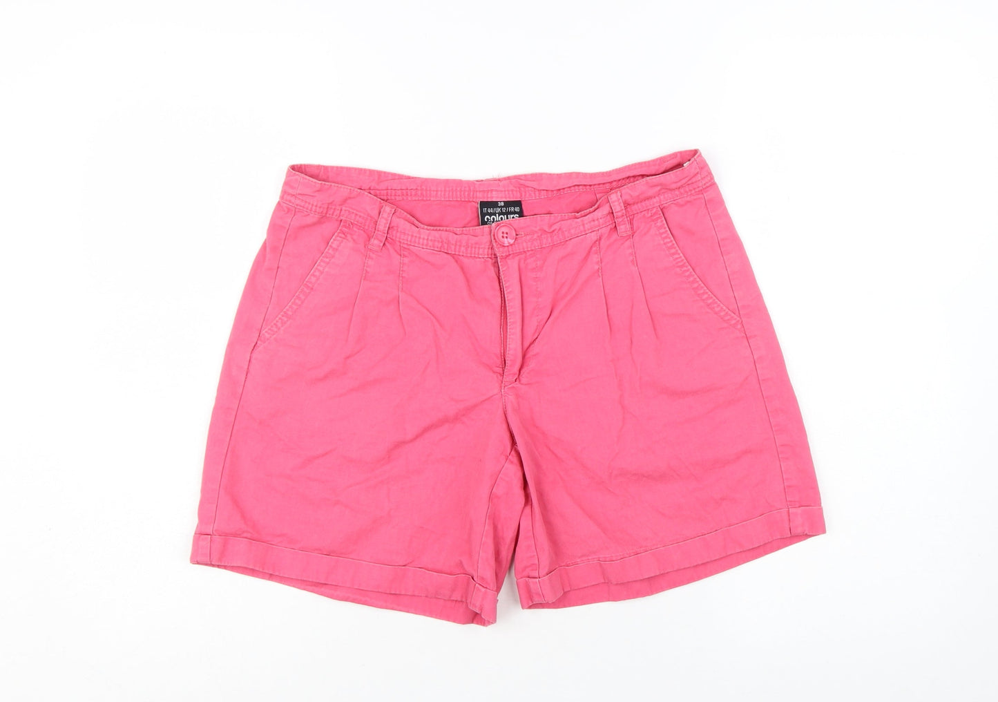 Colours of the World Women’s Pink Chino Shorts UK 12 Cotton
