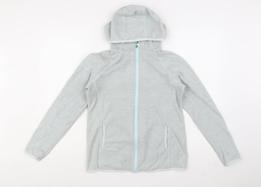 Mountain Warehouse Women's Grey Hooded Full Zip Lightweight Jacket UK 12