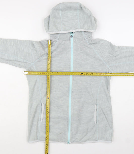 Mountain Warehouse Women's Grey Hooded Full Zip Lightweight Jacket UK 12