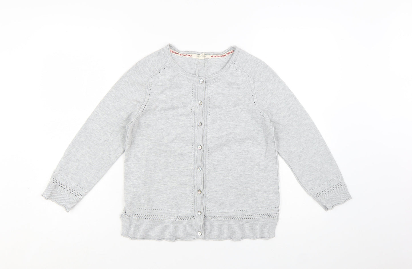 White Stuff Women's Grey Cotton Modal Cardigan UK 10