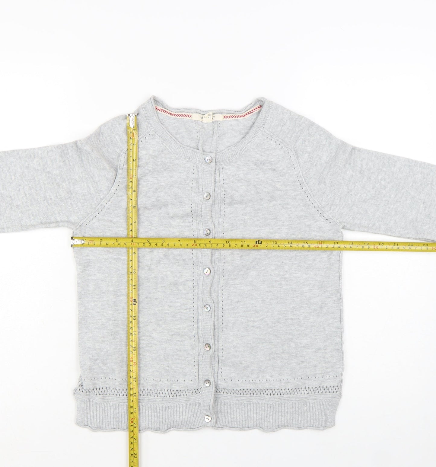 White Stuff Women's Grey Cotton Modal Cardigan UK 10