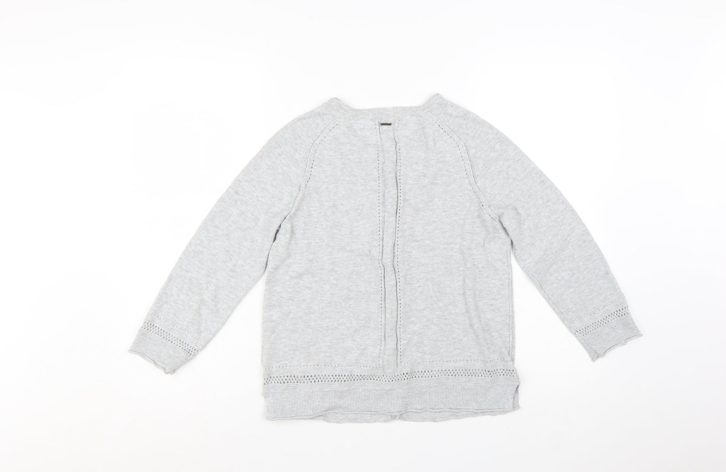White Stuff Women's Grey Cotton Modal Cardigan UK 10