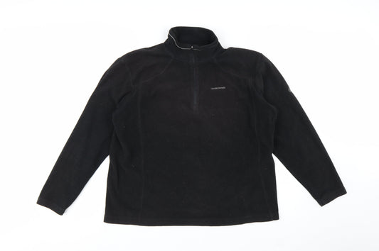 Craghoppers Men’s Black Fleece Pullover Sweatshirt L 1/4 Zip Outdoor