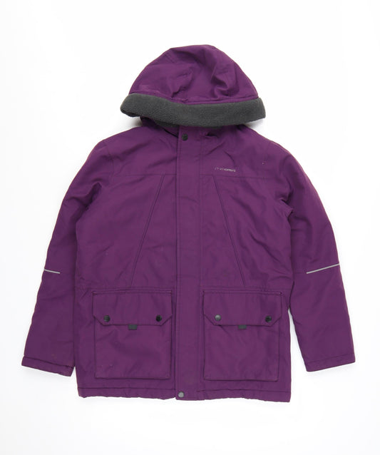 Craghoppers Boys Purple Waterproof Hooded Parka Coat Age 13