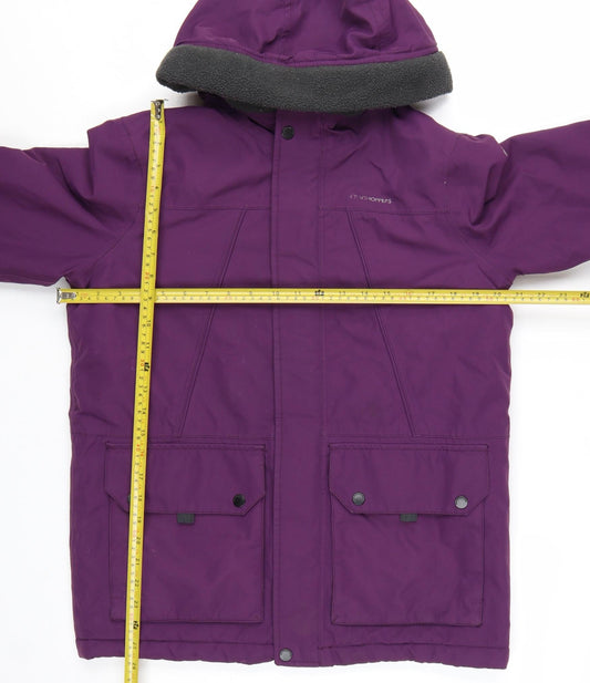 Craghoppers Boys Purple Waterproof Hooded Parka Coat Age 13