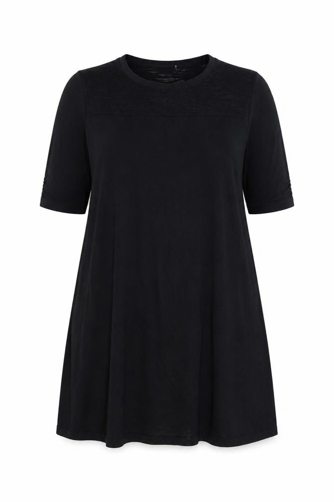 Marks & Spencer Women's Black Cotton A-Line Knit Dress Size 18