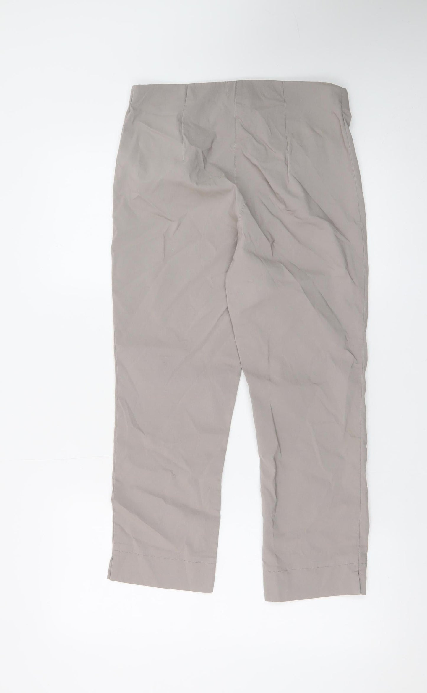 Roman Women’s Beige Cropped Stretch Trousers Size 14