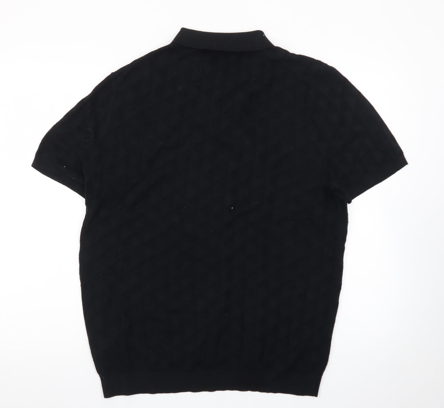 Marks and Spencer Autograph Men's Black Cotton Polo Shirt L Regular