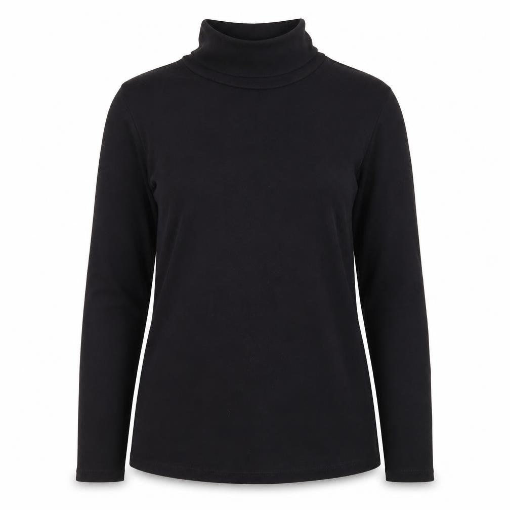 Boden Women's Black Roll Neck Long Sleeve Cotton Top Size S