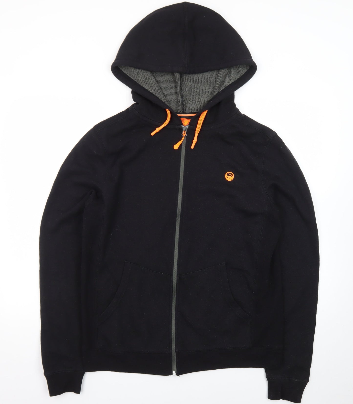 Guru Men's Black Full Zip Hoodie Large Athletic Fit