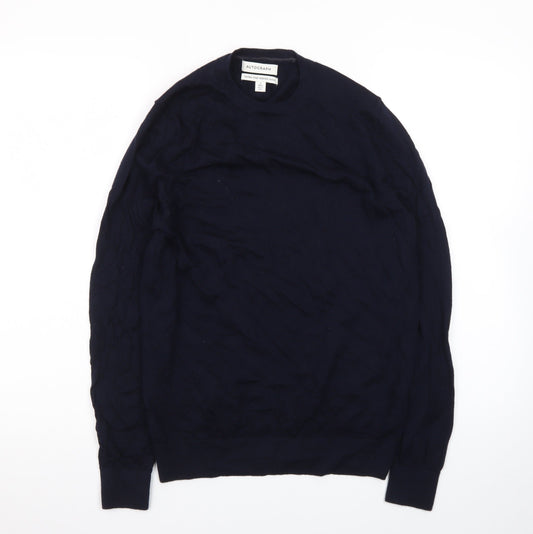 Marks and Spencer Autograph Men’s Blue Merino Wool Crew Neck Jumper S