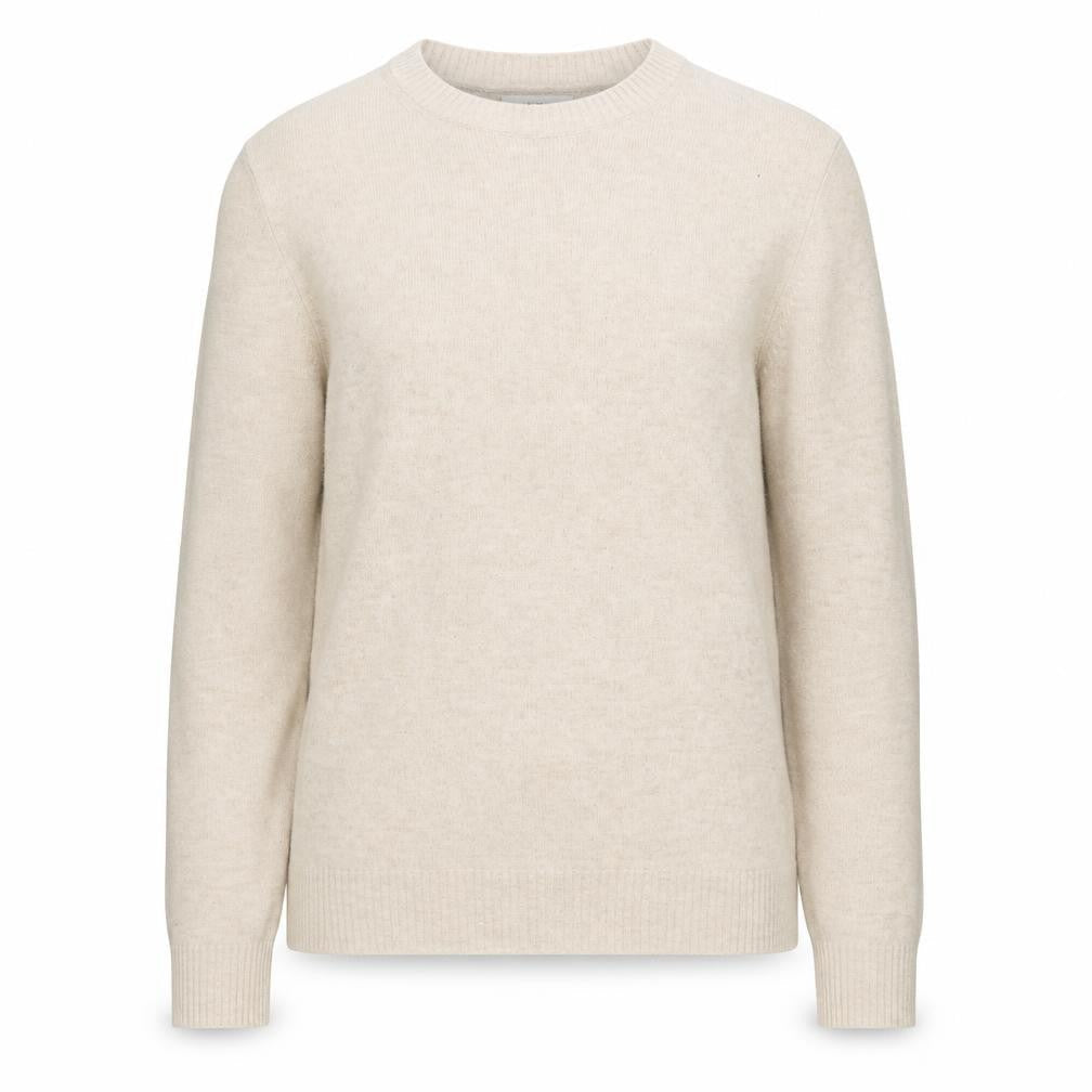 Marks and Spencer Women Beige Wool Crew Neck Pullover Jumper M