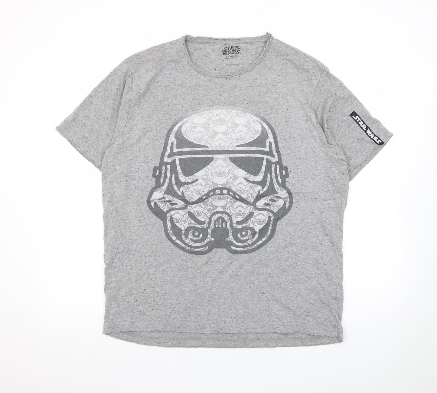 Star Wars Men's Grey Stormtrooper Graphic Crew Neck T-Shirt L