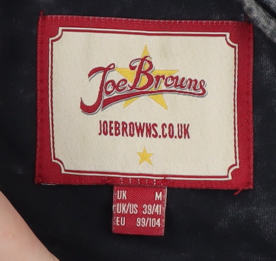 Joe Browns Men's Black Henley Long Sleeve Cotton T-Shirt M