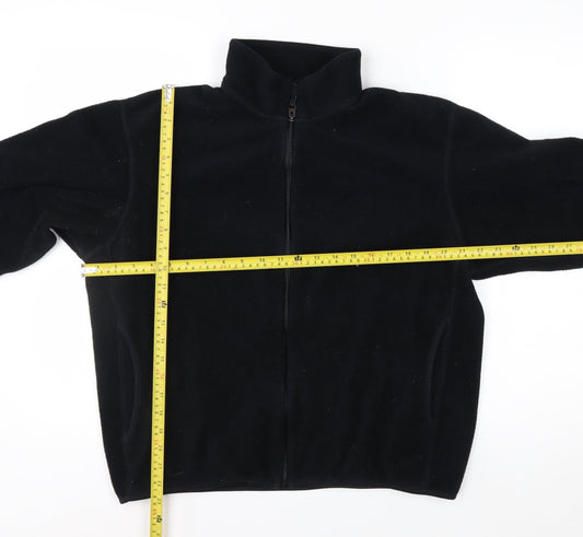 Uniqlo Men's Black Fleece Full Zip Jacket L Regular Fit