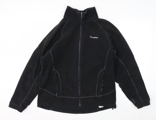 Berghaus Men's Black Fleece Full Zip Jacket Size L Outdoor Hiking