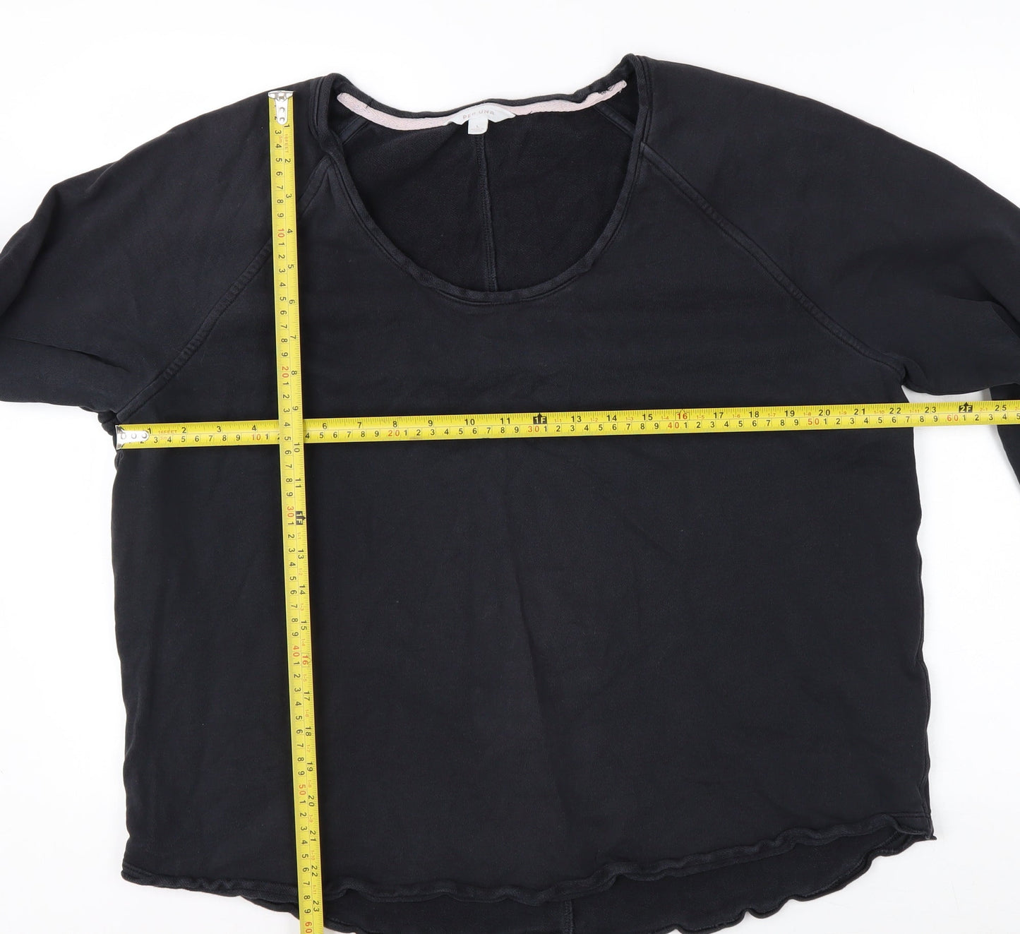 Marks and Spencer Per Una Women's Black Cotton Pullover Sweatshirt Size L
