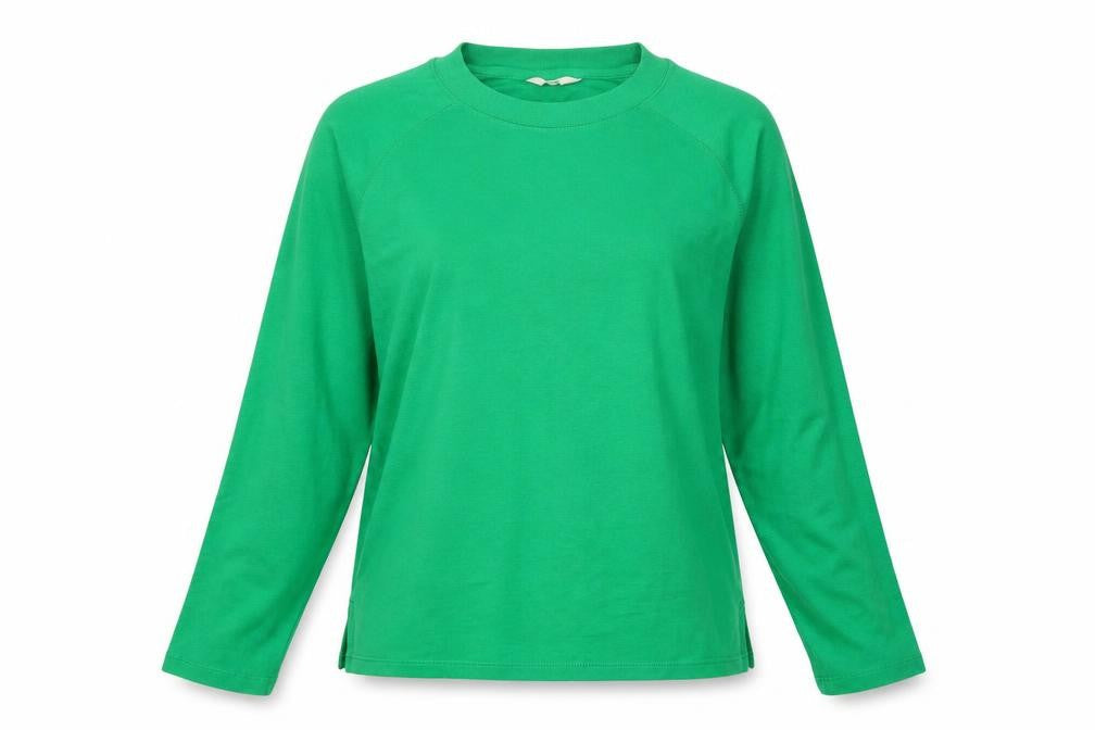 Hush Women's Green XS Long Sleeve Cotton Jersey T-Shirt