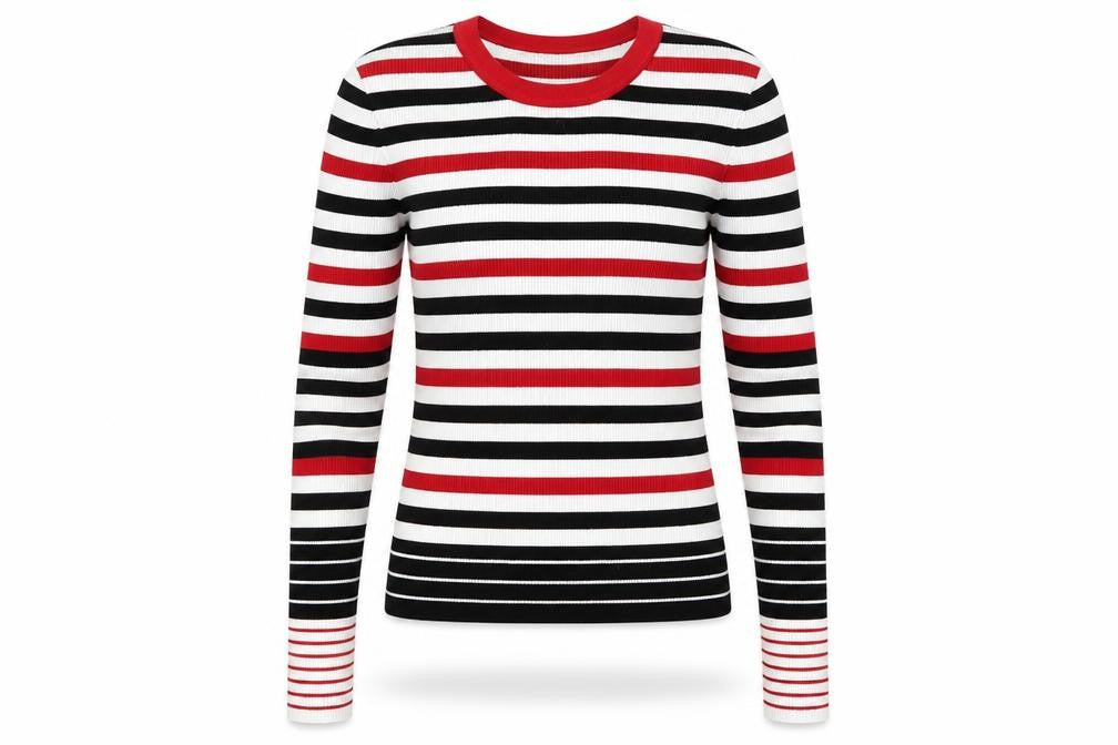 Zara Women Multicoloured Striped Knit Long Sleeve Top Size S