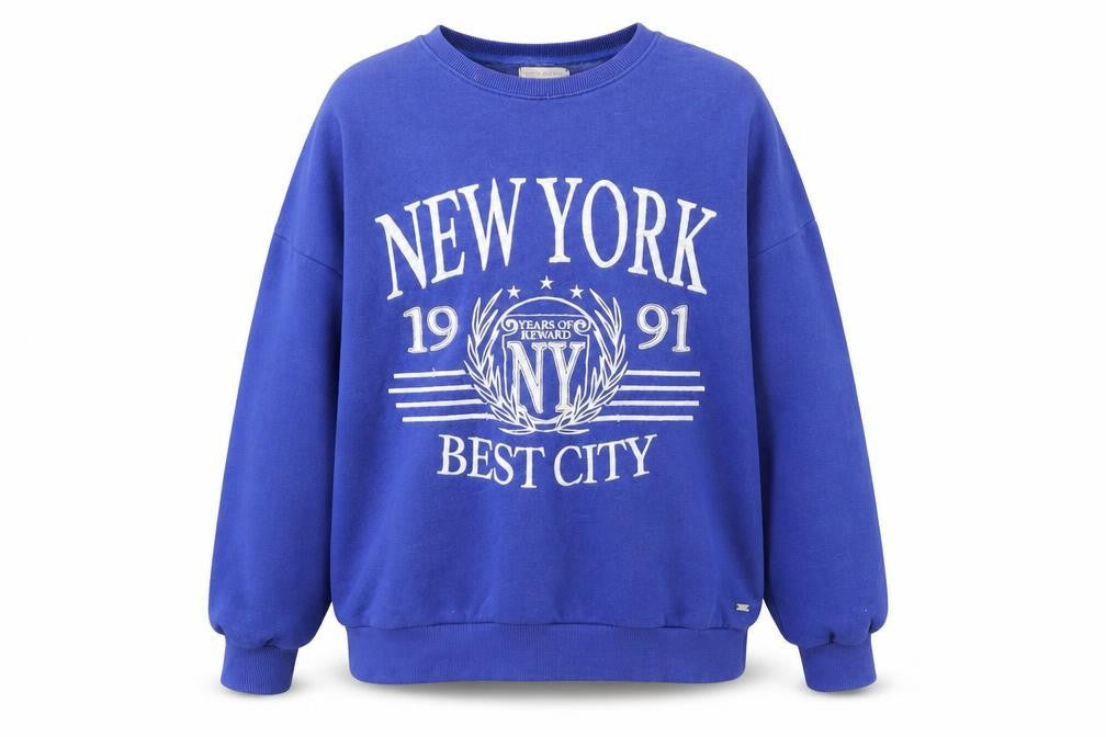 Pull&Bear Pacific Republic Teen Purple New York Print Sweatshirt S