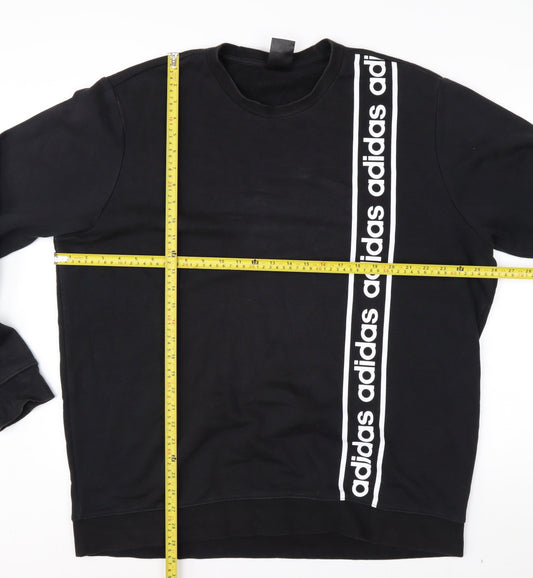 Adidas Men's Black 2XL Pullover Crew Neck Sports Sweatshirt
