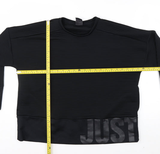 Nike Men's Black Dri-Fit Crew Neck Sports Sweatshirt L