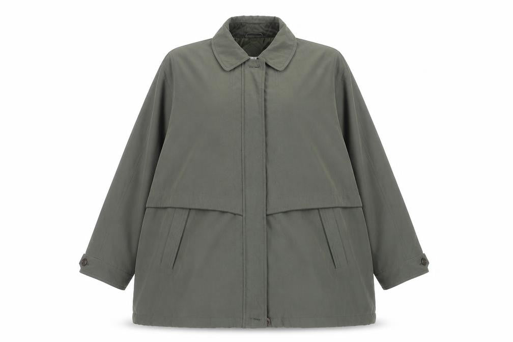 Broketex Women's Green Long Waterproof Rain Coat L