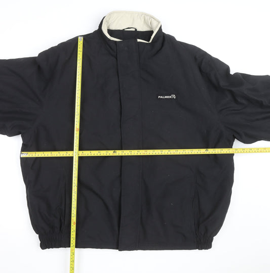 Palmer Men's Black XL Winter Puffer Jacket Polyester Stand-Up Collar