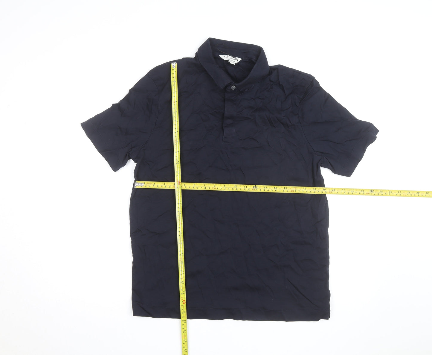 Marks and Spencer Autograph Men's Blue Supima Cotton Polo Shirt L