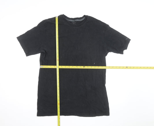Calvin Klein Men's Black Cotton Crew Neck T-Shirt Size L