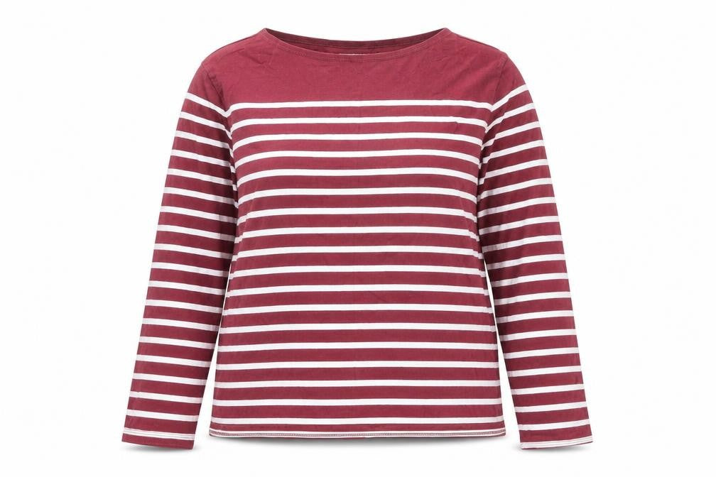 Seasalt Women's Red Stripe Organic Cotton Sailor Shirt Size 16