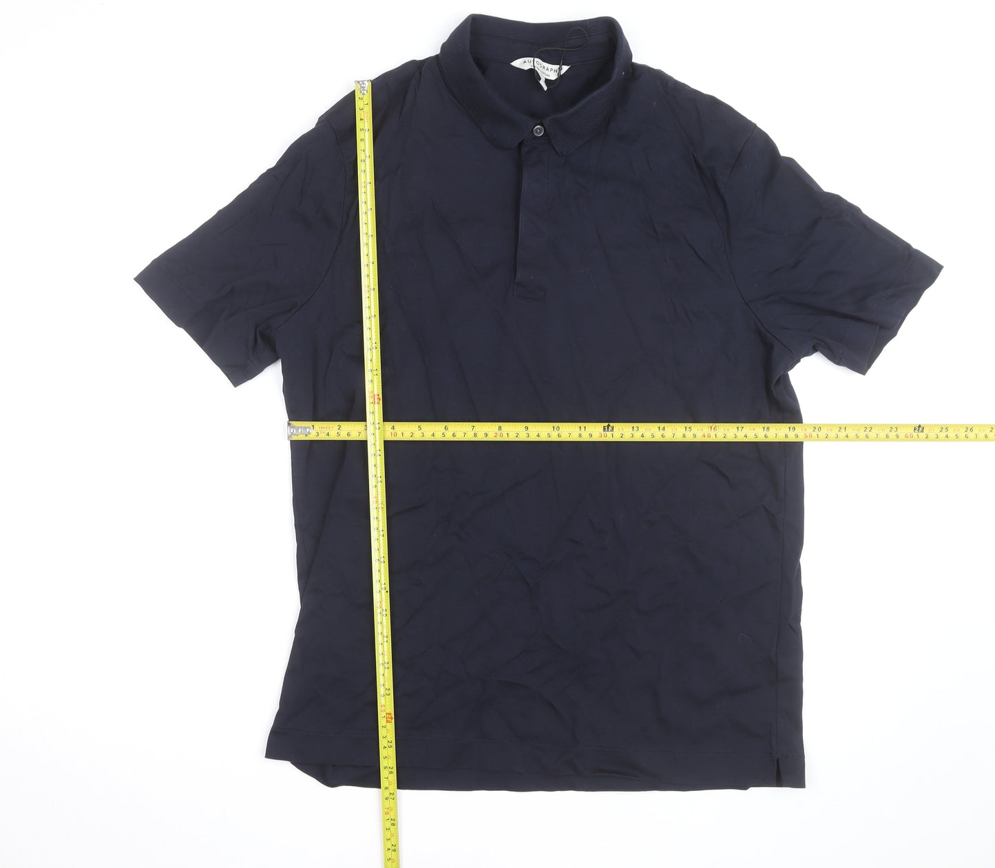 Marks and Spencer Autograph Men's Black Supima Cotton Polo Shirt L