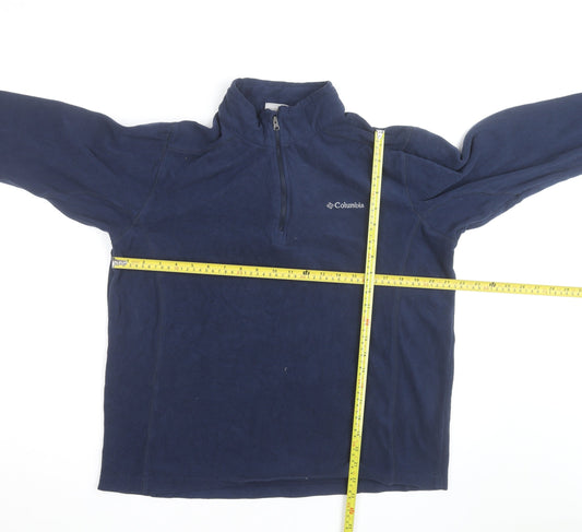 Columbia Men's Blue Fleece 1/4 Zip Pullover Sweatshirt Size L